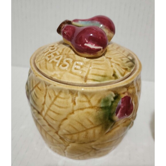 Tilso Japan Ceramic Set of Grease Jar and Salt & Pepper Shakers Fruits 53/630 - Picture 9 of 11